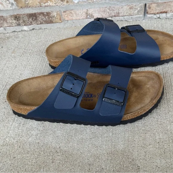 Birkenstock Arizona Slides Sandals Dark Navy Blue 42 Women’s - Picture 6 of 10